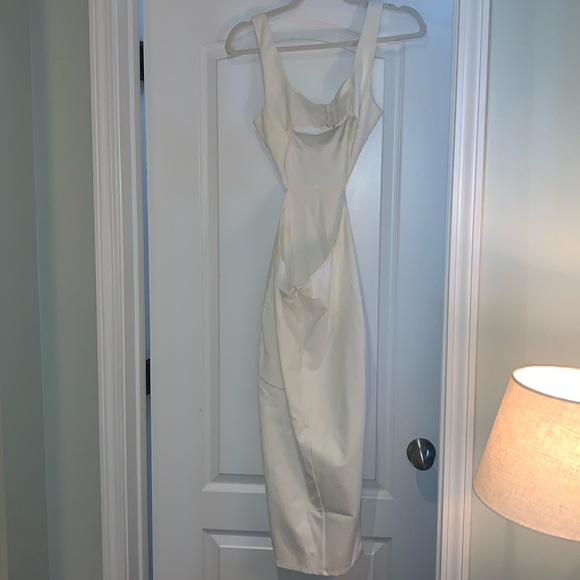 Socialite Women's Cut-out Bodycon Sleeveless Midi Dress in White small - Picture 6 of 8